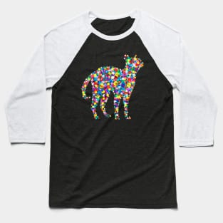 Colorfully Cat Baseball T-Shirt